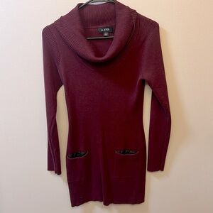 A Byer Large sweater dress - maroon